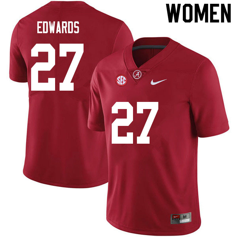 Alabama Crimson Tide Women's Kyle Edwards #27 Crimson NCAA Nike Authentic Stitched 2020 College Football Jersey LF16V24GJ